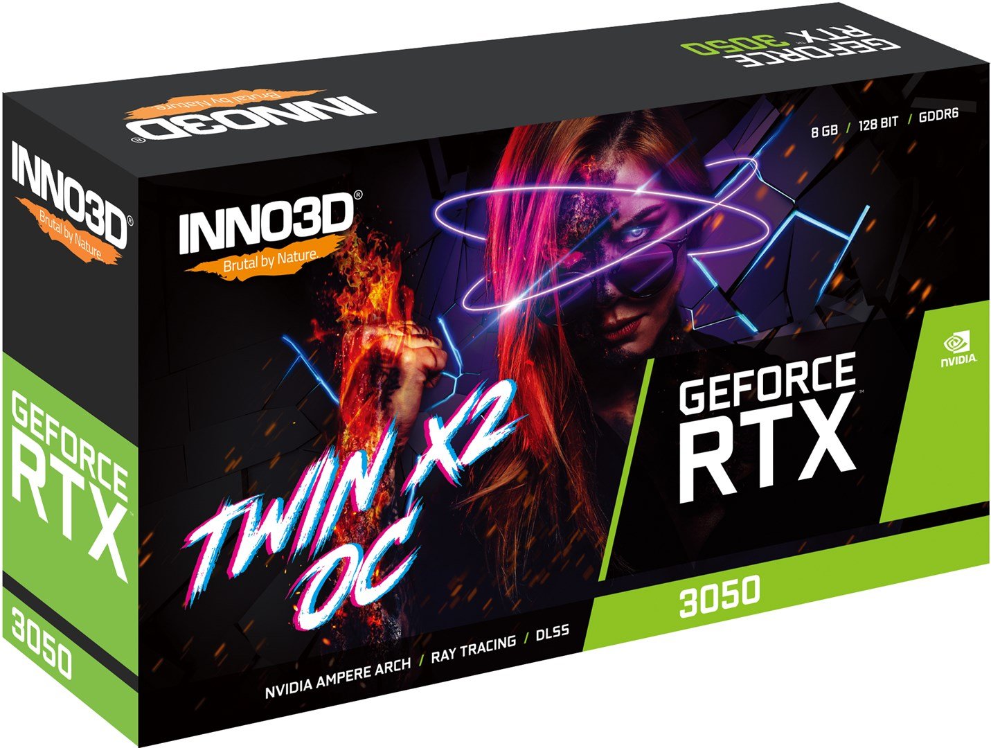 Inno3D GeForce RTX 3050 Twin X2 OC 8GB GDDR6 Graphics Card - Thumbnail 2