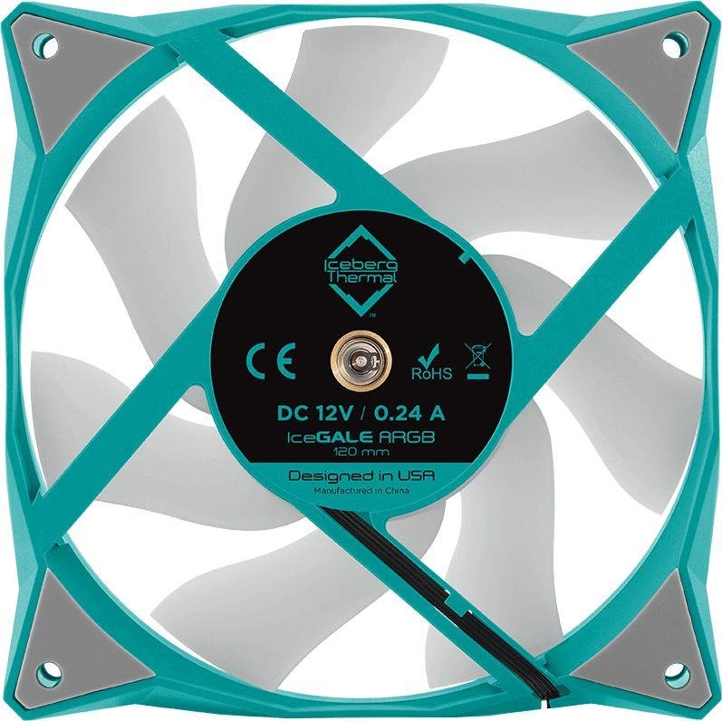 Iceberg IceGALE ARGB Cooler, 120 mm, Green - Thumbnail 4