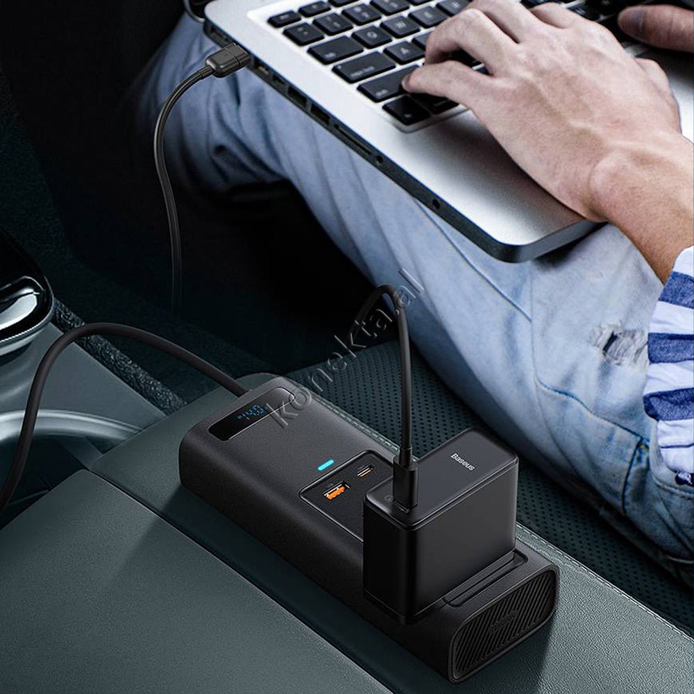 Baseus 150W Energy Converter, 4 Ports, Black - Thumbnail 8