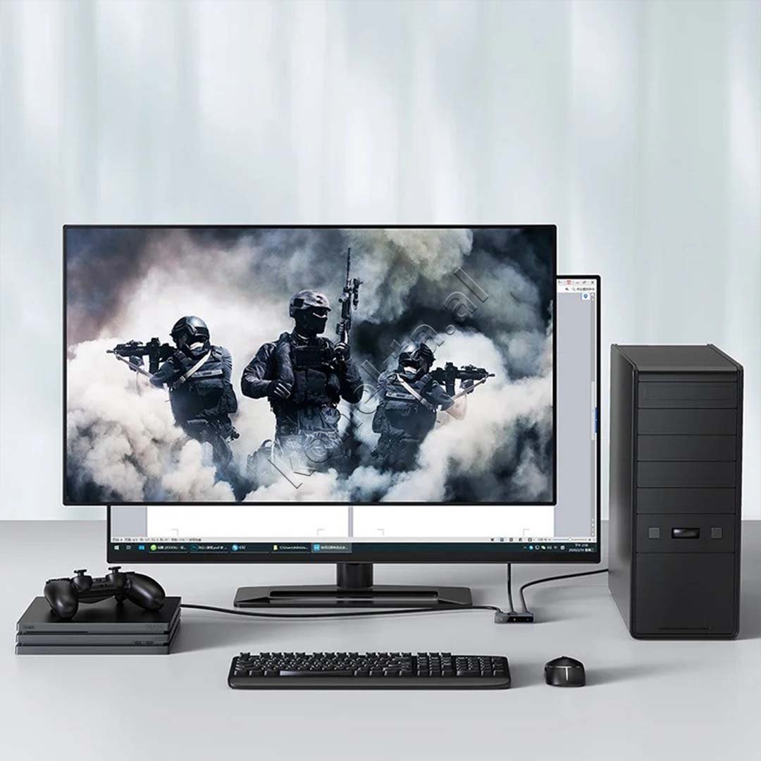 Baseus HDMI Switcher Matrix 4K HD, Grey - Thumbnail 9