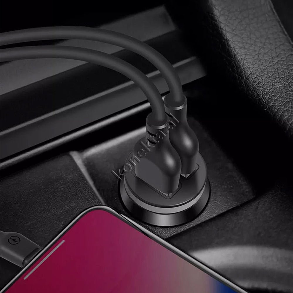XO Adaptor Karikimi Per Makine, Me Dy Porta USB, Fishe Karikimi, E Zeze - Thumbnail 5