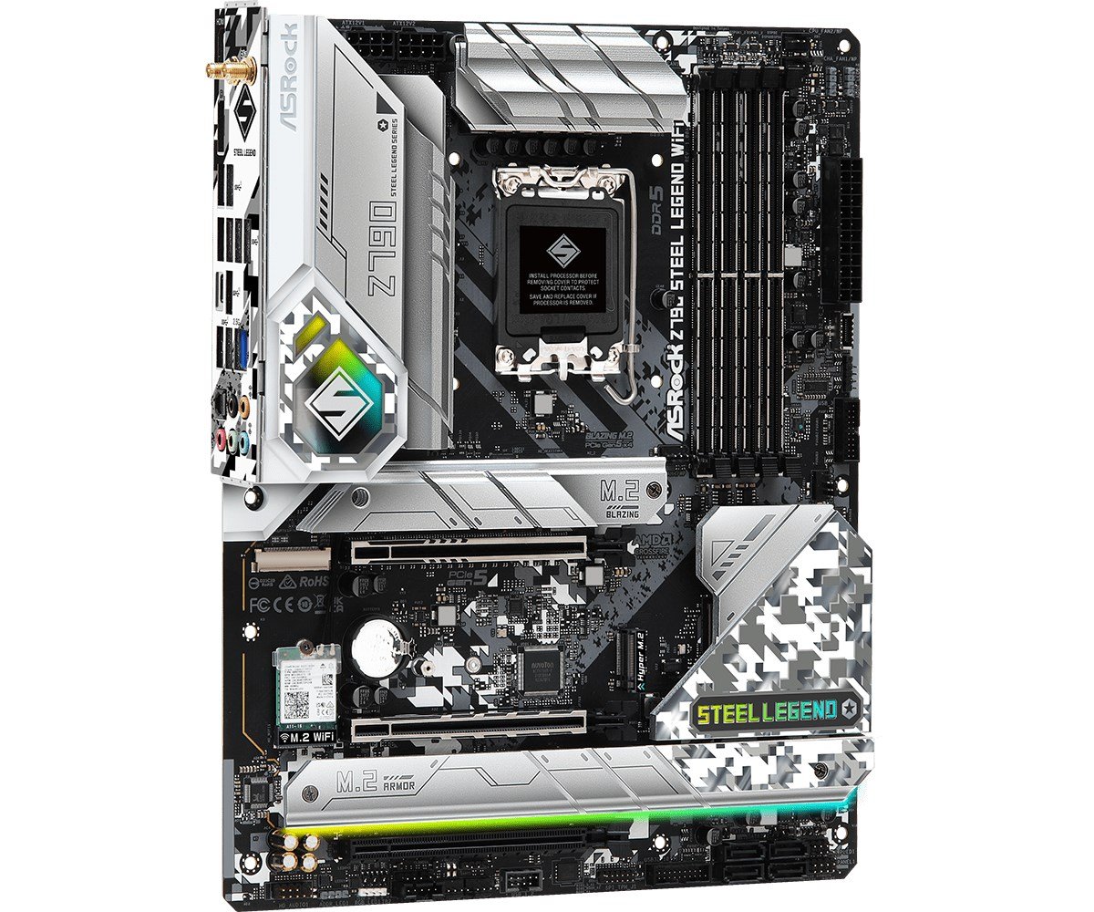 Asrock Z790 Steel Legend WiFi Intel Z790 LGA 1700 ATX Motherboard - Thumbnail 4