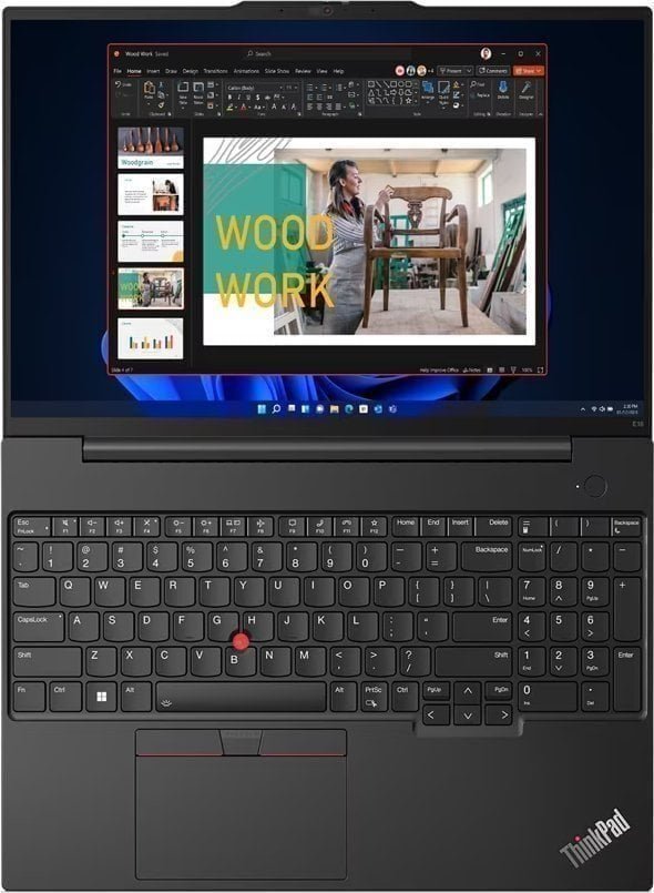 Lenovo ThinkPad E16 G2 Laptop, 16", Intel Core Ultra 7 155H, 16 GB RAM, 512 GB SSD, Integrated Intel UHD Graphics, Black - Thumbnail 8