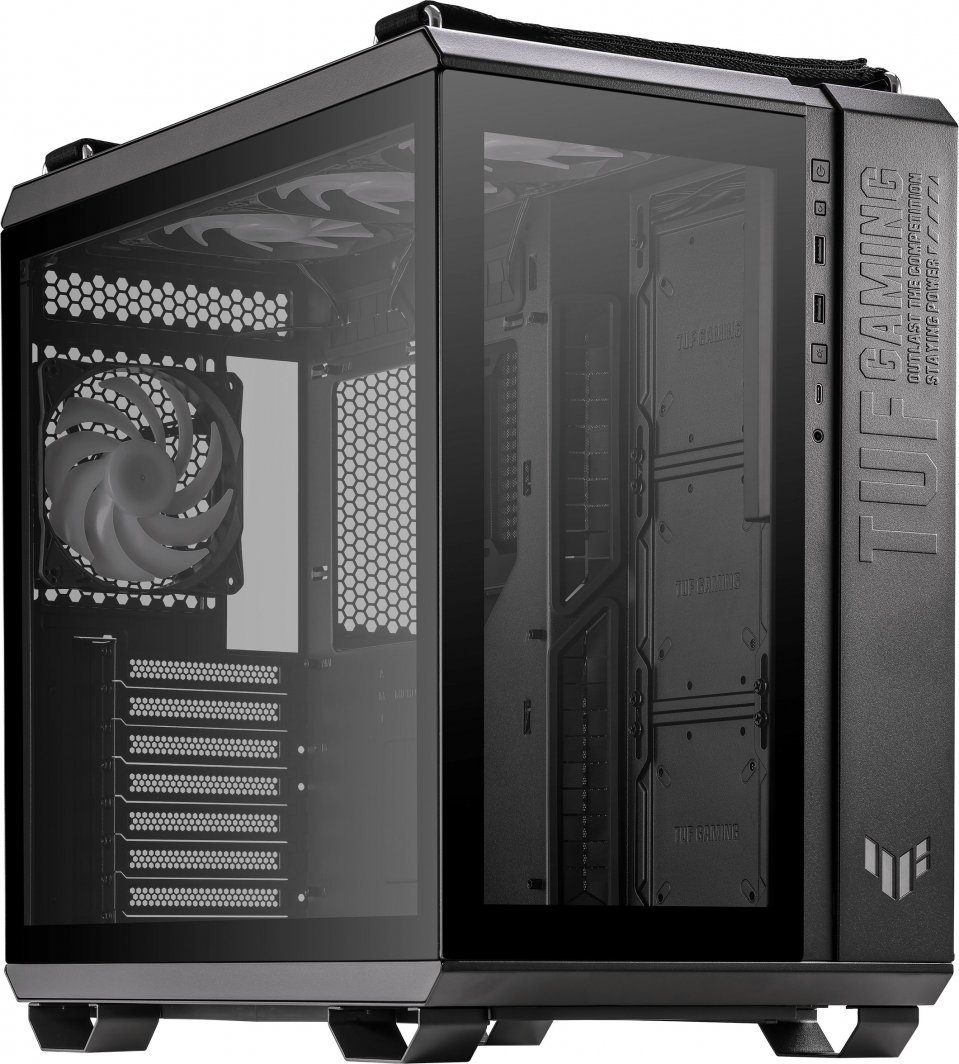 Asus TUF Gaming GT502 PLUS TG ARGB Case, Black, Midi Tower - Thumbnail 8