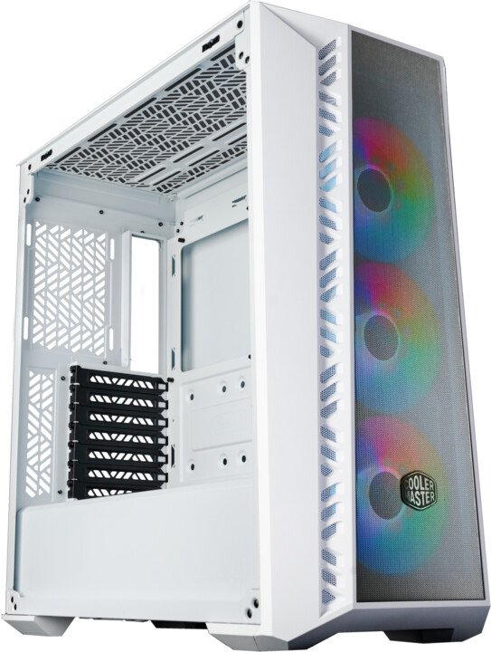 Cooler Master MasterBox 520 Mesh Case, Transparent Side, White - Thumbnail 7