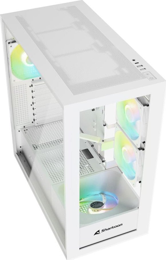 Sharkoon Rebel C60 ARGB Case, White, Full Tower - Thumbnail 3