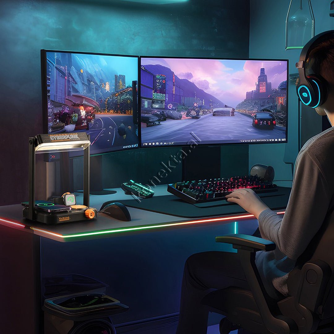 tjetertjeter Cyberpunk Wireless Charger, Black - Thumbnail 7