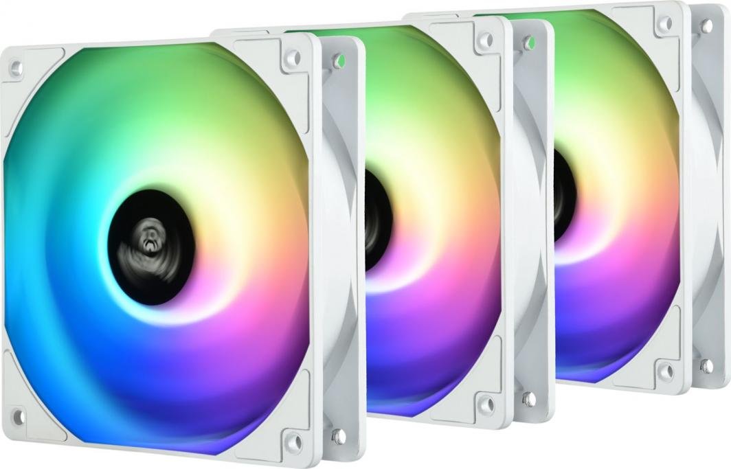 Enermax HF120 ARGB Fan, 3 Pack, 120 mm, White - Image 1
