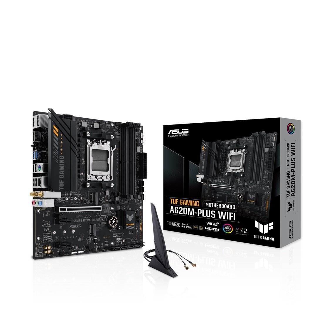 ASUS TUF Gaming A620M-PLUS WiFi AMD A620 Socket AM5 micro ATX Motherboard - Thumbnail 10