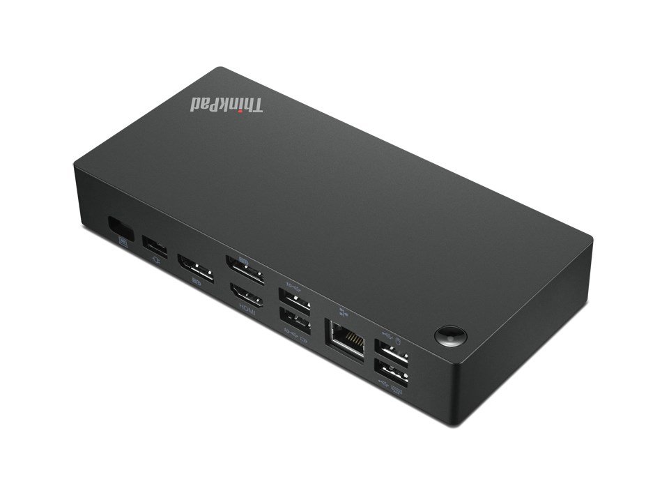 Lenovo ThinkPad Universal USB-C Docking Station, 90W, 2xDisplayPort, 1xHDMI, Black - Thumbnail 2