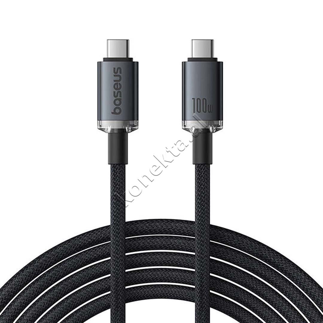 Baseus Type-C to Type-C Charging Cable, 100W, 1.5m, Black - Thumbnail 7