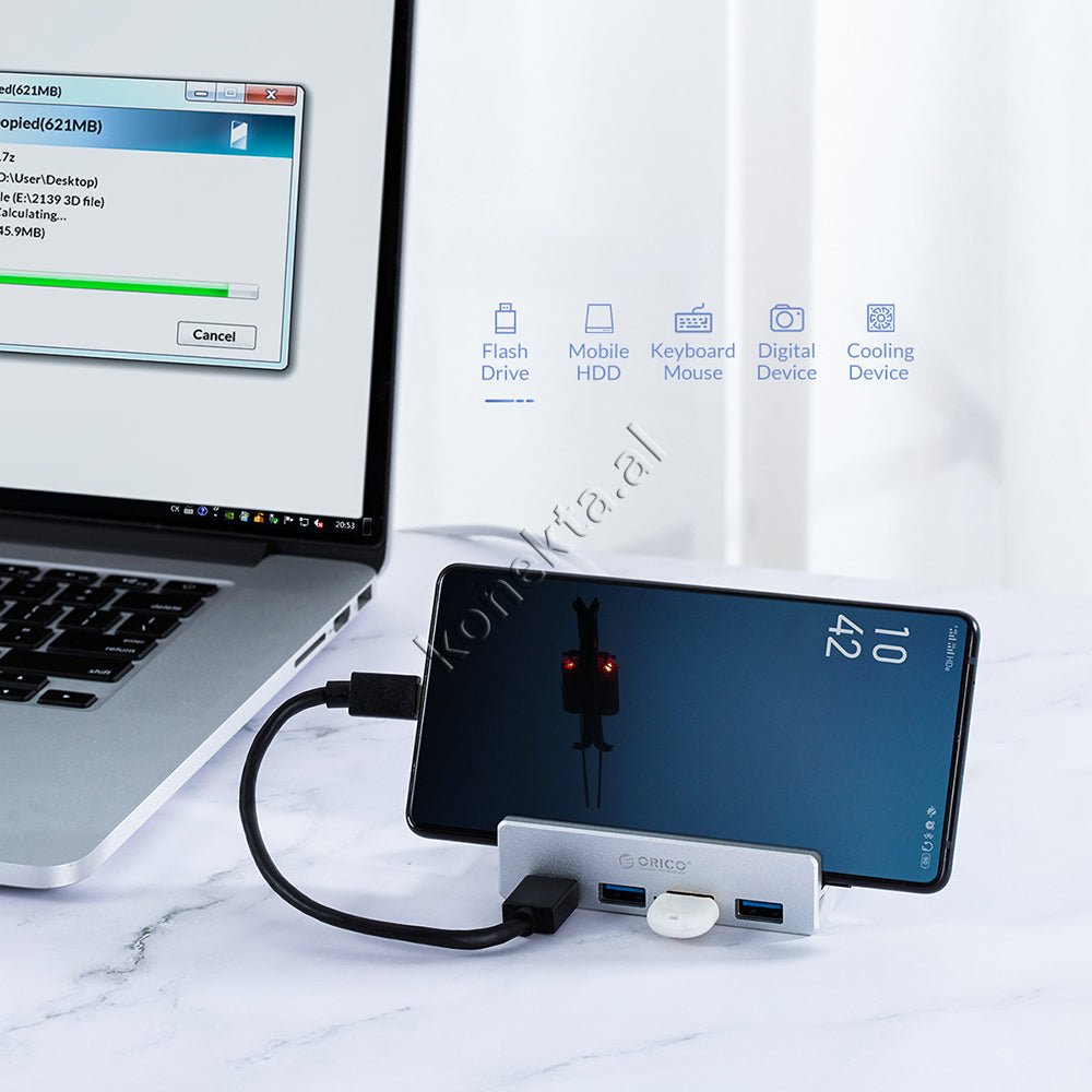 Orico Metal USB 3.0 Hub, 4 Ports - Thumbnail 3
