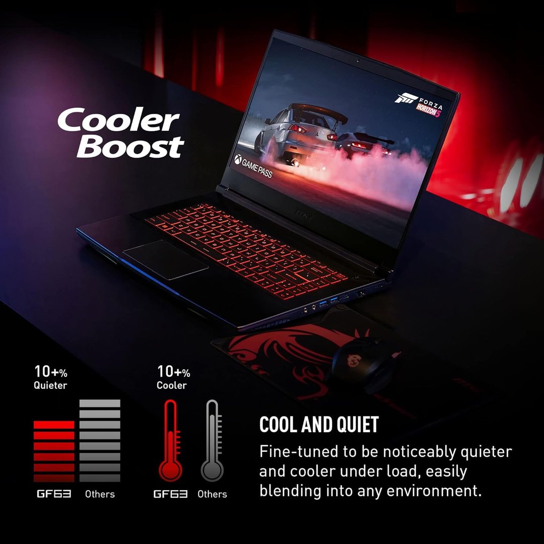 MSI GF63 THIN12VF – 290 Laptop, 15.6 inch, 32GB RAM, 512GB Storage - Thumbnail 3