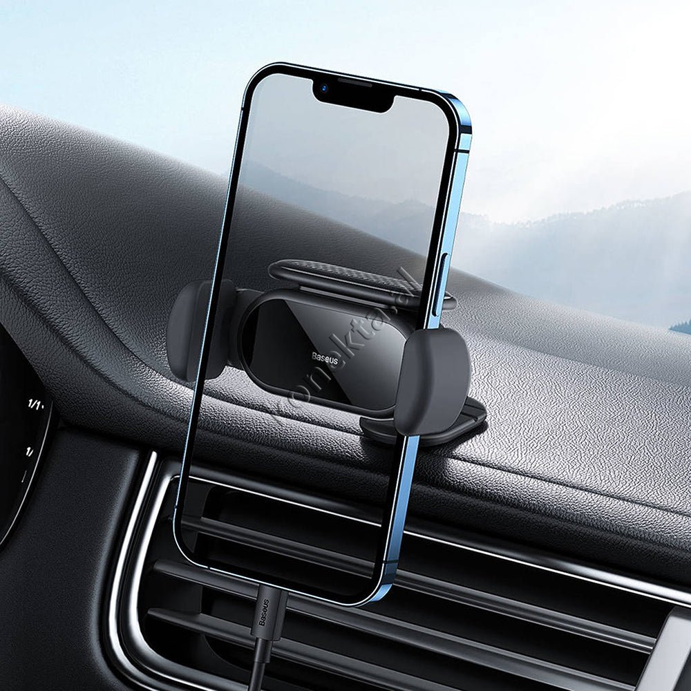 Baseus Car Phone Holder with Sensor Grip and Solar Panel - Thumbnail 11