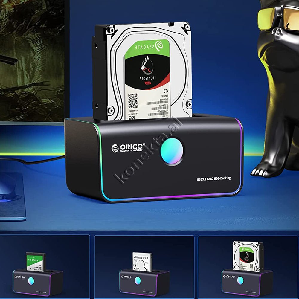 Orico Hard Disk Reader with Type-C Port and RGB Light - Thumbnail 7