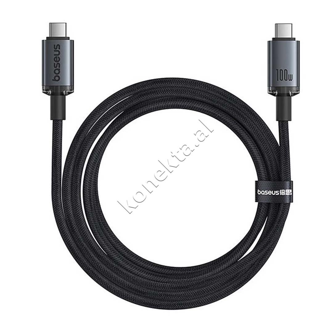 Baseus Type-C to Type-C Charging Cable, 100W, 1.5m, Black - Image 1