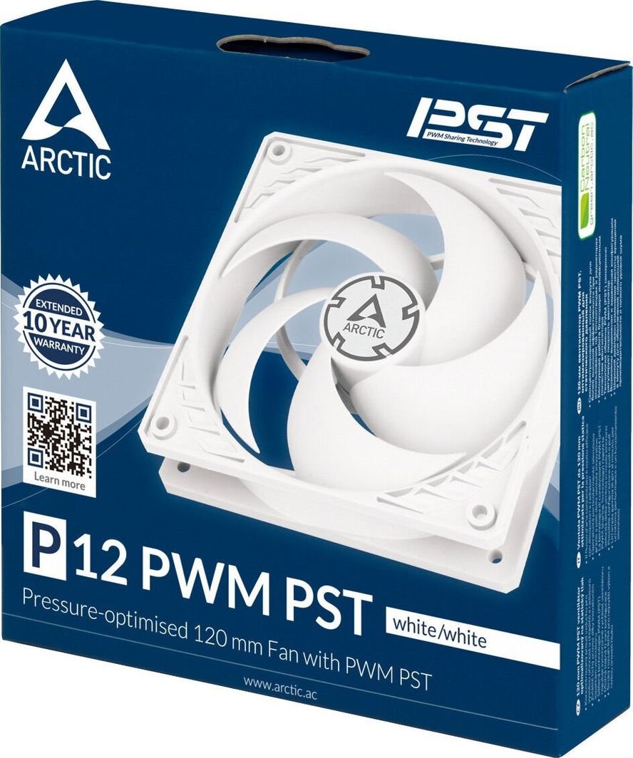 Arctic P12 PWM PST Fan, 120 mm, White - Thumbnail 4