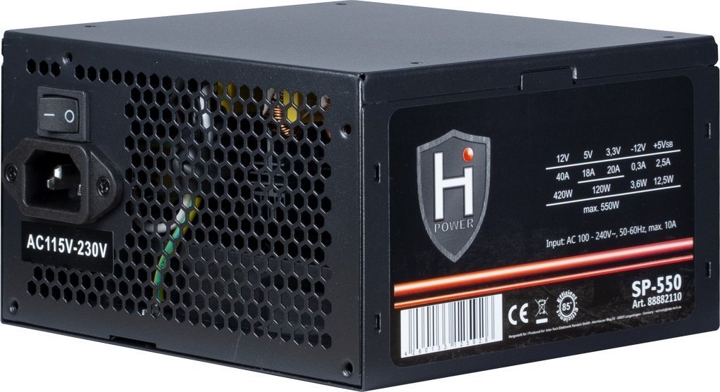 Inter-Tech HiPower SP-550 Power Supply, 550W - Image 1