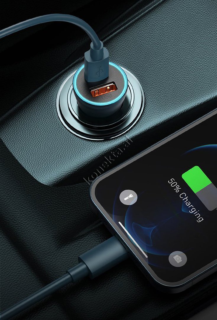 Baseus Car Charger 40W with USB Type-C Cable - Thumbnail 13