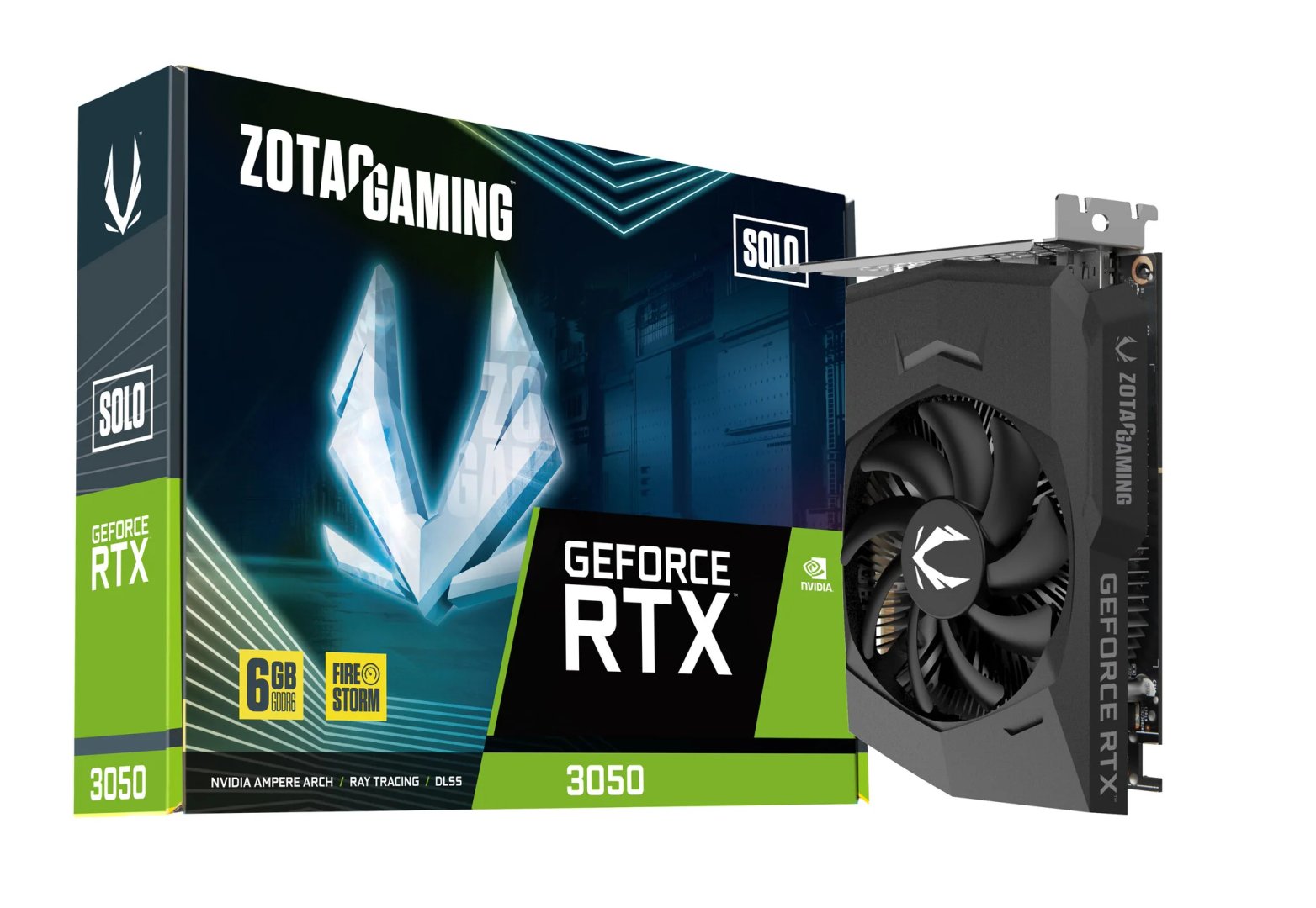 ZOTAC RTX 3050 6GB Gaming Solo GDDR6 1Fan Graphics Card - Thumbnail 2