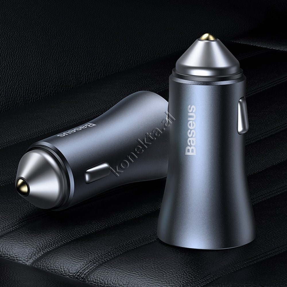 Baseus Car Charger 40W with Type-C to Lightning Cable - Thumbnail 9