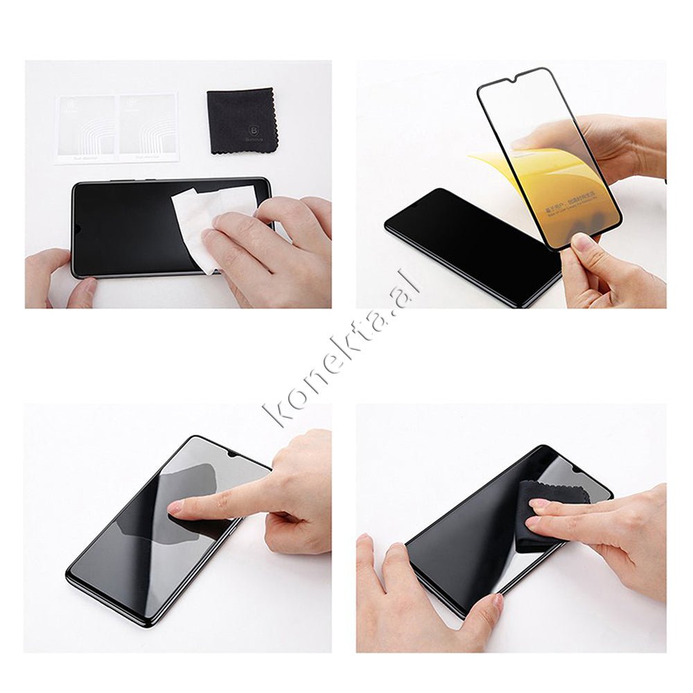 Baseus iPhone Xs Max Screen Protector, 6D, Two Pieces, Protective Mesh - Thumbnail 16