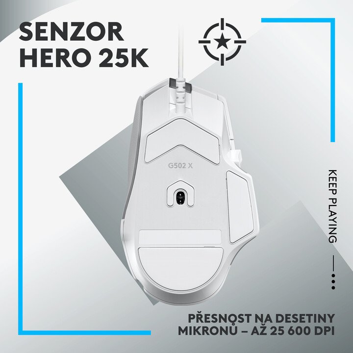 Logitech G502 X Mouse, White - Thumbnail 4
