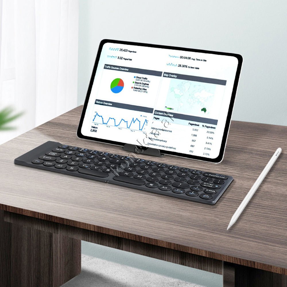 WiWU Wireless Keyboard, Foldable, Bluetooth, with Stand and Carrying Case - Thumbnail 11