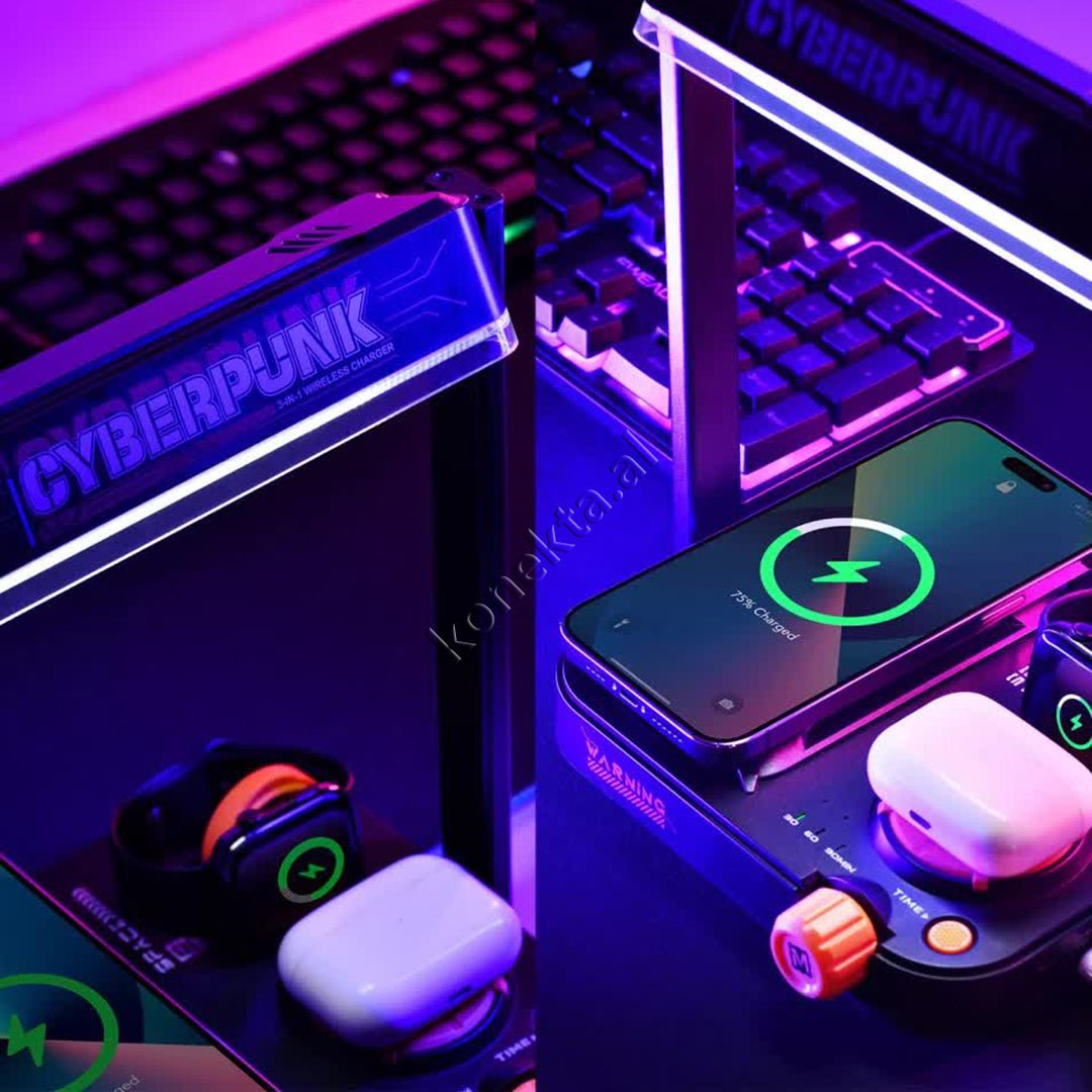 tjetertjeter Cyberpunk Wireless Charger, Black - Thumbnail 16