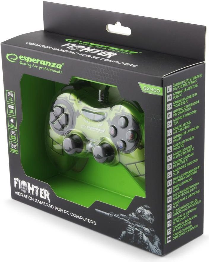 Esperanza Fighter Controller, Wired, Green - Thumbnail 4