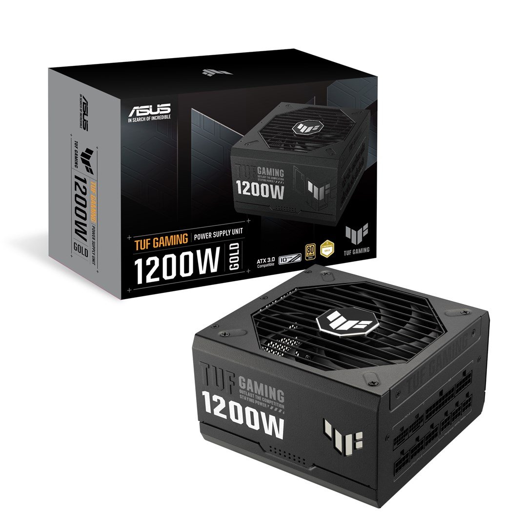 ASUS TUF GAMING 1200W Power Supply, Gold, 20+4 pin ATX, 1200 W, Black - Thumbnail 8