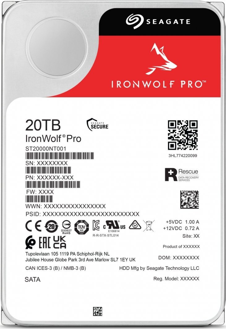 Seagate IronWolf Pro 20TB Disk, 3.5'', SATA III (6Gb/s) - Thumbnail 4