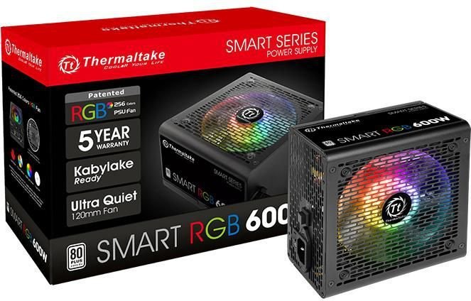 Thermaltake Smart RGB PS-SPR-0600NHSAWE-1 Power Supply, 600W - Thumbnail 6