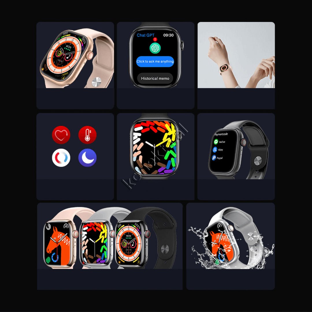 HOCO GS S9 Pro Smartwatch, Black, 2.2 Inch - Thumbnail 18