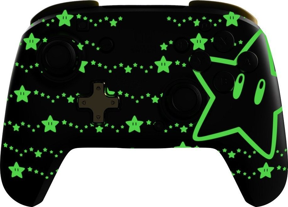 PDP Rematch Super Stars Glow Controller, Wireless, Black / Yellow - Image 1