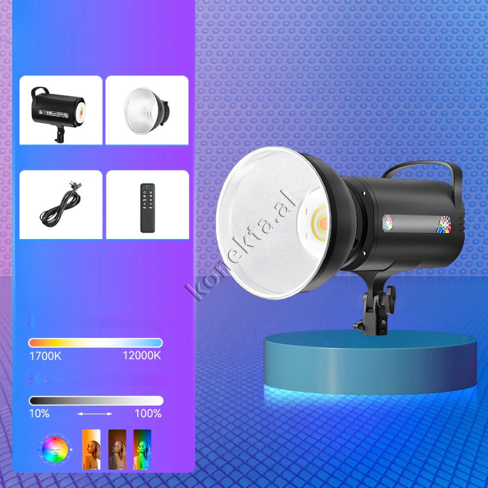 tjetertjeter LED RGB Light with SoftBox, 500W, Tripod 1.7m - Thumbnail 9