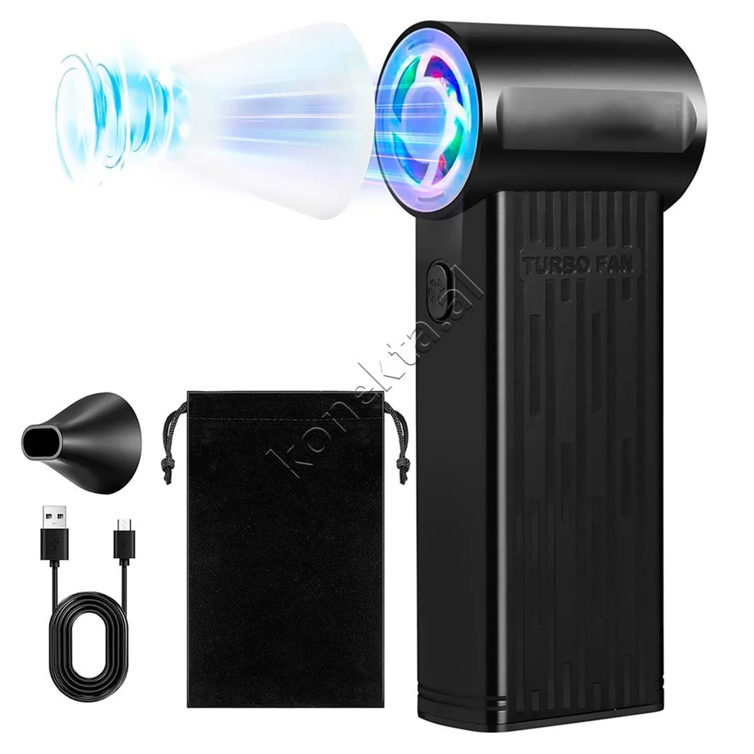 tjetertjeter Turbo Fan Vacuum Cleaner, Gray - Thumbnail 3