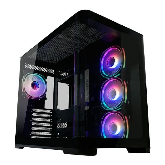LC-8001W-ON Pro-Storm Dark Midi-ATX Case Black - Image 1