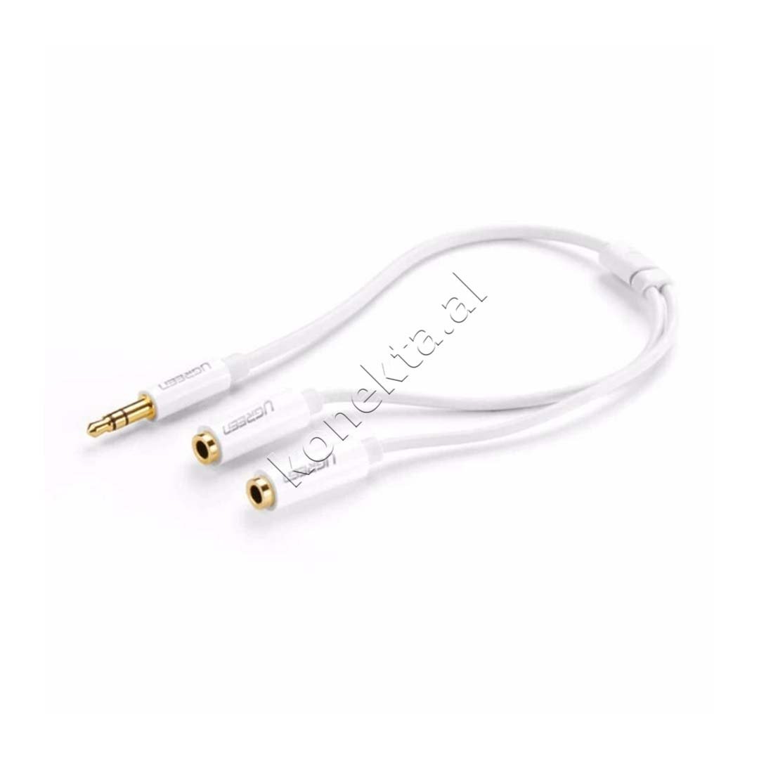 UGreen Aux Adapter Cable, 20cm, White - Image 1