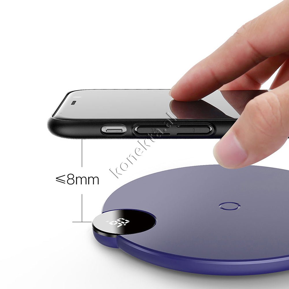Baseus Wireless Charger with Digital LED Indicator - Thumbnail 9