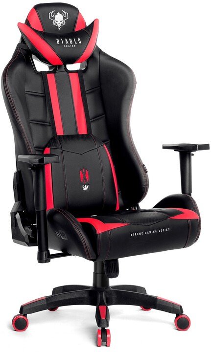 Diablo Chairs X-Ray Gaming Chair, XL, Black / Red - Thumbnail 8