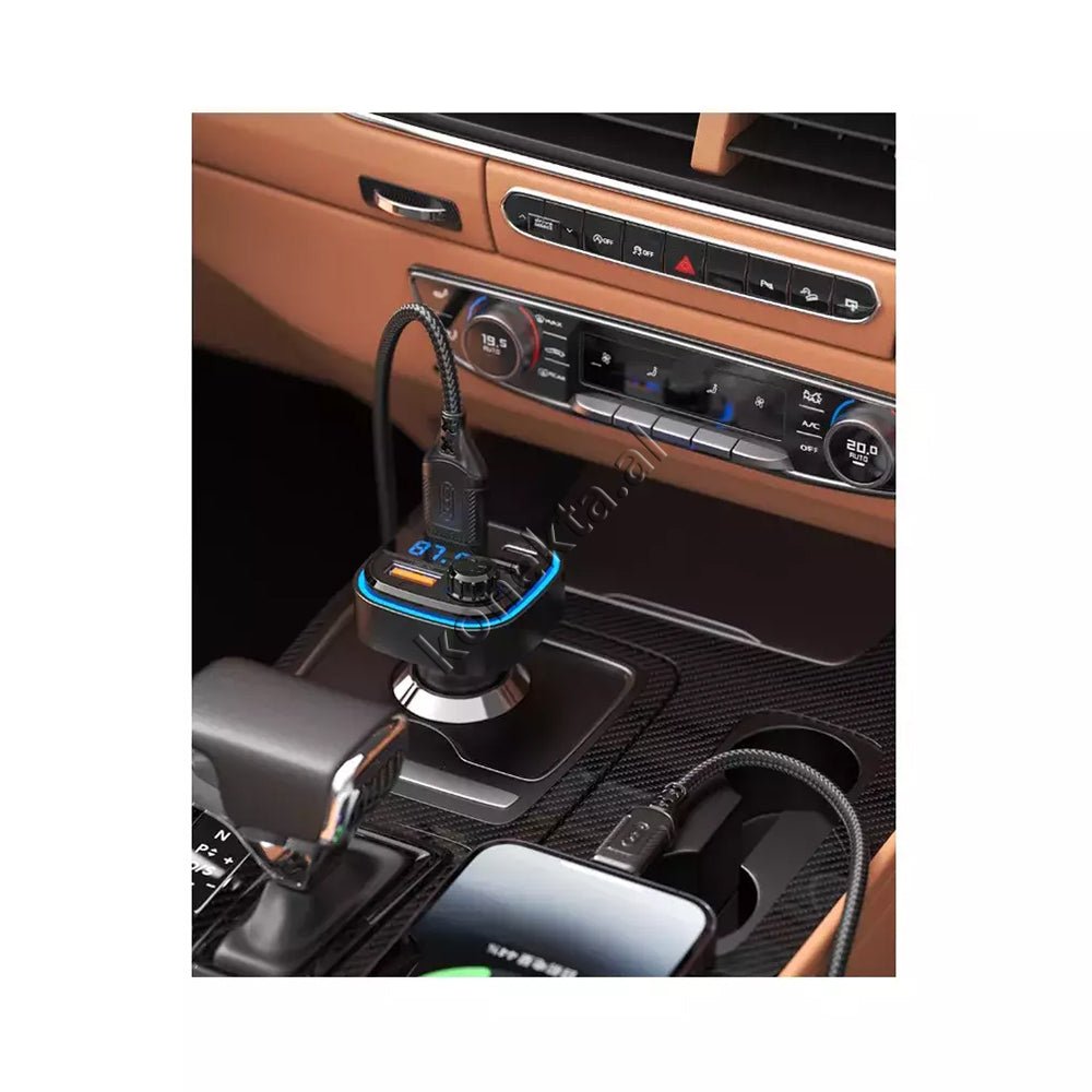 XO Adaptor Karikimi Me Ndricim, Panel Digjital Dhe Mp3 Me Bluetooth Per Makine - Thumbnail 3