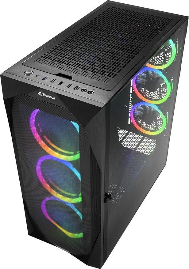 Sharkoon REV300 ARGB Case, Black, Full Tower - Thumbnail 3