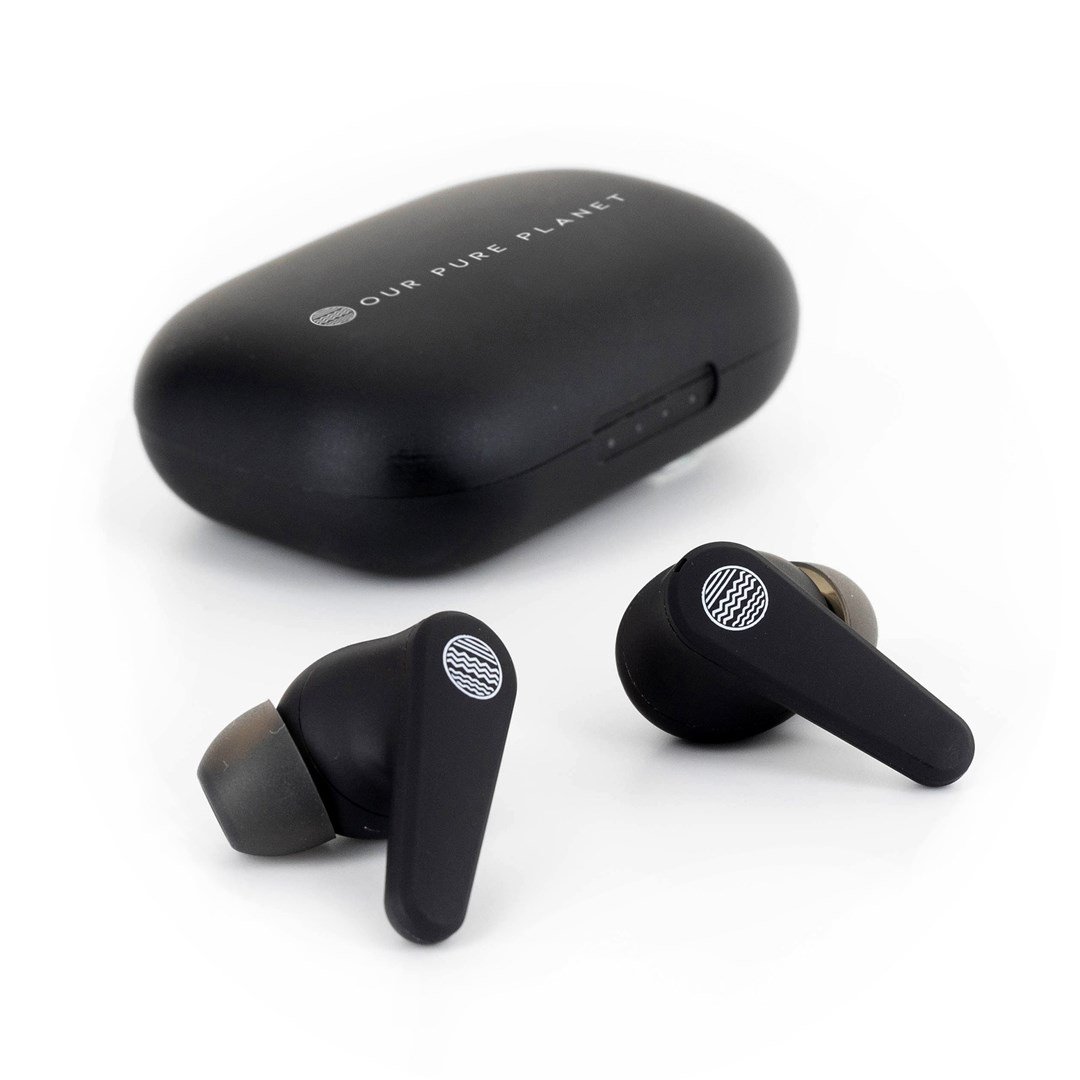 Our Pure Planet Signature Earbuds, Wireless, Black - Image 1