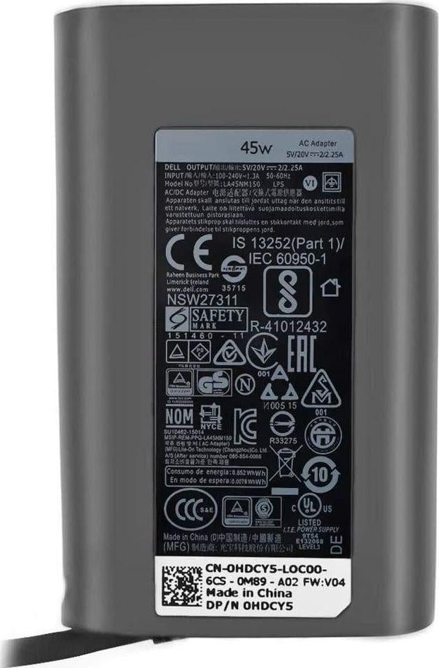 Dell Laptop Charger, 45W, Grey - Image 1