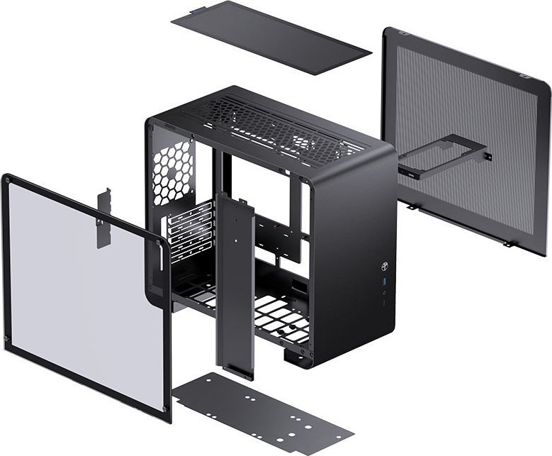 Jonsbo U4 Mini TG Case, Black, Mini Tower - Thumbnail 5