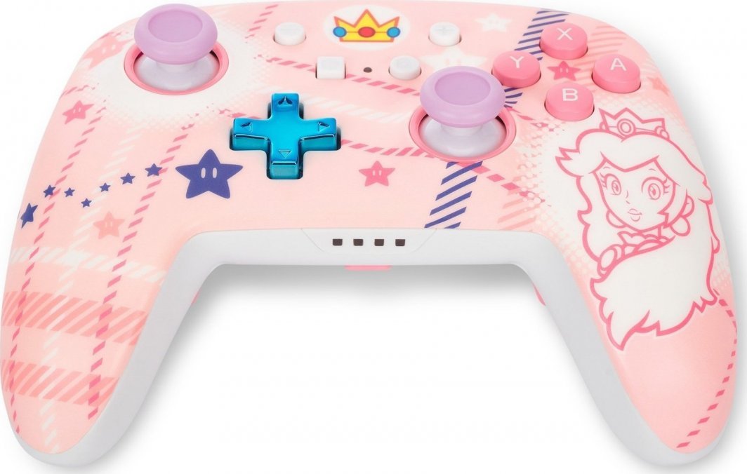 PowerA Enhanced Princess Peach Plaid Controller, Wireless, Multicolor - Thumbnail 7