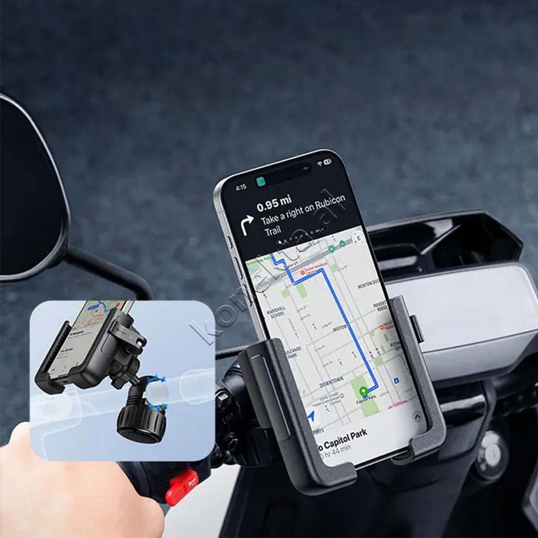 Baseus Bicycle and Motorcycle Phone Holder, Black - Thumbnail 7