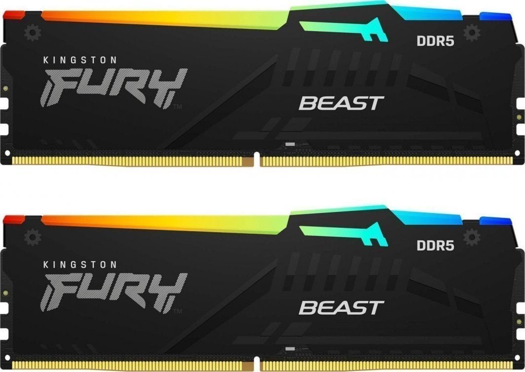 Kingston Fury Beast RGB Memory, DDR5, 64 GB, 6000 MHz, CL30 - Thumbnail 2