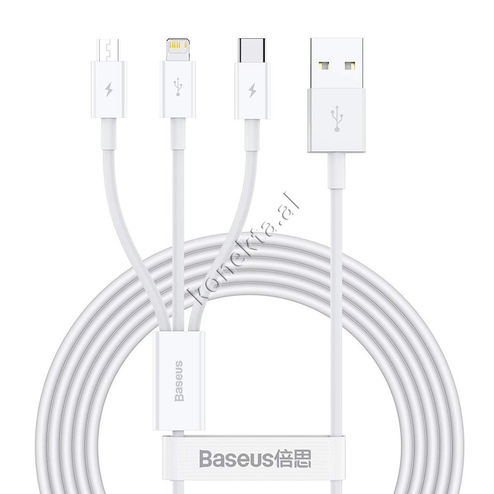 Baseus 3 in 1 Charger Cable, 1.5m - Image 1